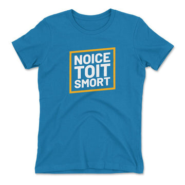 Noice Toit Smort Womens T-Shirt in Turquoise color